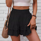 📢📢57% OFF !! ⏰Solid Color Stretch Waist Layered Short Skirt