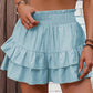 📢📢57% OFF !! ⏰Solid Color Stretch Waist Layered Short Skirt