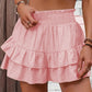 📢📢57% OFF !! ⏰Solid Color Stretch Waist Layered Short Skirt