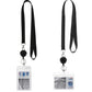 🌟Black Lanyard and Waterproof ID Badge Holder Set🎯 Well-Organized 🏅