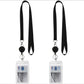 🌟Black Lanyard and Waterproof ID Badge Holder Set🎯 Well-Organized 🏅