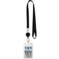 🌟Black Lanyard and Waterproof ID Badge Holder Set🎯 Well-Organized 🏅