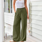 👖 50% OFF NOW! 🌿 Women's Casual Lightweight Plain Trousers – Adjustable Drawstring, Side Pockets & Soft Drape ✨