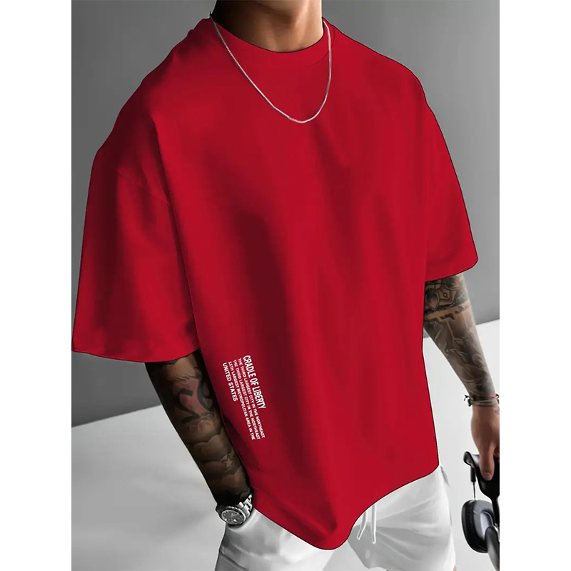 👕 53% הנחה עכשיו! ✨ חולצה לגברים עם שרוולים קצרים גזרה רחבה – תערובת כותנה פרימיום, הדפס גרפי אורבני וסגנון קז'ואל גדול במיוחד🏙️