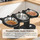 🎁New arrival 50% OFF🐾 Anti-Slip Elevated 3-Bowl Pet Feeder! 🍲🐶🐱