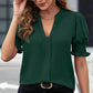 💥Women's Elegant V-Neck Puff Sleeve Blouse