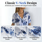 Women's Floral Print Button-Down Shirt