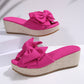 Women's Bow-Knot Wedge Platform Sandals