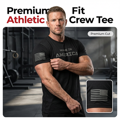 👕 50% OFF NOW! 🔥 Men's Athletic Fit Crew Neck Tee – Breathable Cotton, Perfect Stretch & Ideal for Gym or Daily Wear 💪
