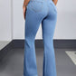 Blue Hearts 💙 High Waist Vintage Heart Patchwork Ripped Denim Jeans