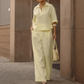 Women's Casual Top & Wide-Leg Pants Set