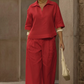 Women's Casual Top & Wide-Leg Pants Set