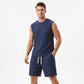 💪 Stay Cool & Comfortable With Men's Casual Sportswear Tank Top & Shorts Set🌞