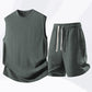 💪 Stay Cool & Comfortable With Men's Casual Sportswear Tank Top & Shorts Set🌞