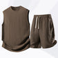 💪 Stay Cool & Comfortable With Men's Casual Sportswear Tank Top & Shorts Set🌞