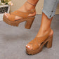 Chunky Heel Platform Sandals for Summer