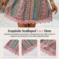 Women's V-Neck Mini Dress with Geometric Print & Lace Trim - Perfect for Vacations