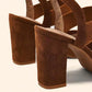 Pointed Toe Block Heel Slingback Pumps