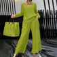 Women's V-Neck Casual 2-Piece Lounge Set