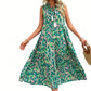 👗 50% OFF NOW! 🌸 Women's Sleeveless Abstract Print Tiered Midi Dress – Flowy Fit, Unique Pattern & Perfect for Beach, Brunch or Day Out ☀️