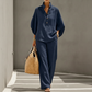 📢📢49% OFF !! ⏰Women's Stand-Up Collar Top & Wide-Leg Pants Set