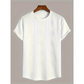 Men's Short Sleeve Crew-Neck Jacquard Shirt