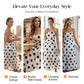 Elegant Strapless Polka Dot Tiered Dress