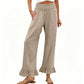 Boho Style Ruffle Trim Lounge Pants for Women