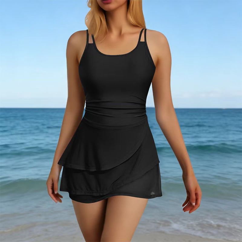 👙 מבצע לזמן מוגבל: 50% הנחה! 🌺 בגד ים עם חצאית ורוכסנים וכתפיות כפולות – מחטב את הבטן, תמיכה בטוחה, מתייבש במהירות ✨