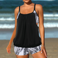 Women's Two-Piece Blouson Tankini with Shorts