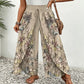 Women's Printed Wide-Leg Drawstring Trousers