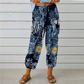 Vintage Floral High-Waist Jogger Pants