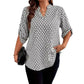 📢📢50% OFF !! ⏰Women's Geometric Print V-Neck Blouse👚