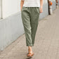 🔥Linen-cotton women's large size loose pants