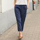 🔥Linen-cotton women's large size loose pants