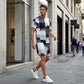 🔥2026 New Arrival ＆ Summer Hot Sale ＆ 50％ Off🔥Men's Abstract Print T-Shirt & Shorts Set