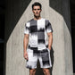 🔥2026 New Arrival ＆ Summer Hot Sale ＆ 50％ Off🔥Men's Abstract Print T-Shirt & Shorts Set