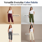 Women's Casual Cotton Linen Capri Pants with Pockets