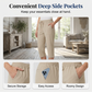 Women's Casual Cotton Linen Capri Pants with Pockets
