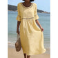 Women's Eyelet Flared Sleeve Midi Dress