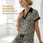 Women's Leopard Print Chic Top & Shorts Set
