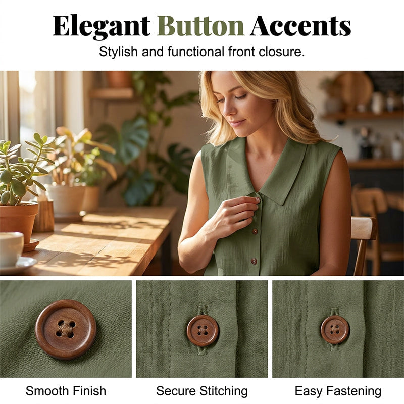 ☀️ Summer Chic Alert – Women’s V-Neck Button-Down Top For Every Occasion ☀️