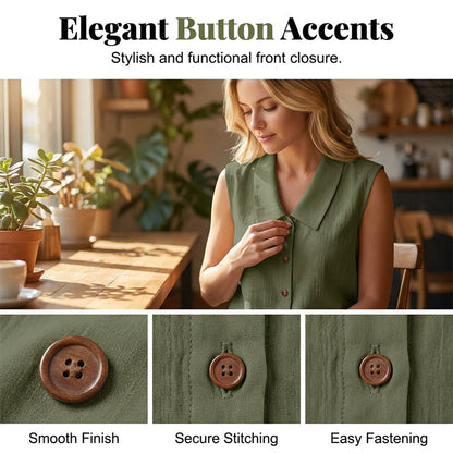 ☀️ Summer Chic Alert – Women’s V-Neck Button-Down Top For Every Occasion ☀️