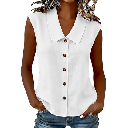 ☀️ Summer Chic Alert – Women’s V-Neck Button-Down Top For Every Occasion ☀️