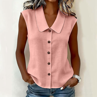 ☀️ Summer Chic Alert – Women’s V-Neck Button-Down Top For Every Occasion ☀️