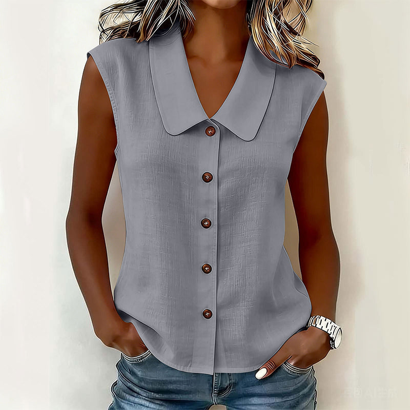 ☀️ Summer Chic Alert – Women’s V-Neck Button-Down Top For Every Occasion ☀️