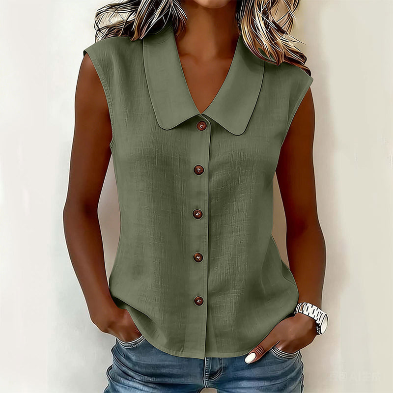 ☀️ Summer Chic Alert – Women’s V-Neck Button-Down Top For Every Occasion ☀️