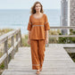 🔥New Arrivals: 70% Off!!🔥Women's Casual 2-Piece Set with Eyelet Details