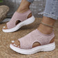 ⏳LAST DAY SALE ONLY ￡14.99!!💐 Women's Breathable Knit Platform Sandals – Air-permeable knit upper, cushioned sole & lightweight comfy summer footwear ✨