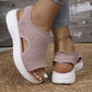 ⏳LAST DAY SALE ONLY ￡14.99!!💐 Women's Breathable Knit Platform Sandals – Air-permeable knit upper, cushioned sole & lightweight comfy summer footwear ✨